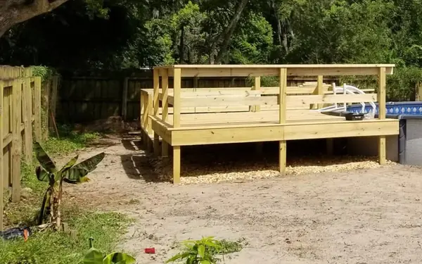 Small pool deck