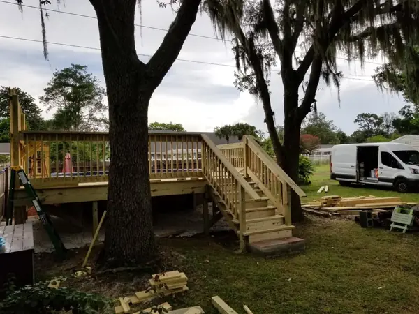 Pool deck build: stairs
