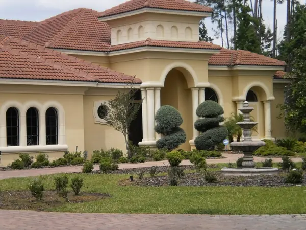 Mediterranean-style estate exterior