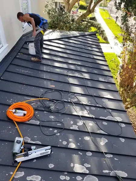 Painting a metal roof