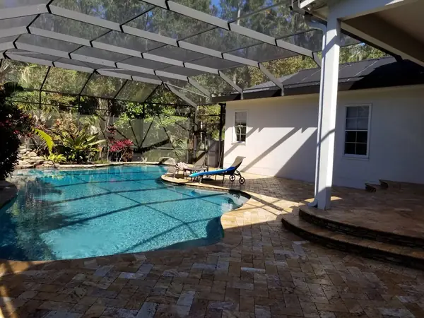 Screened pool lanai after painting