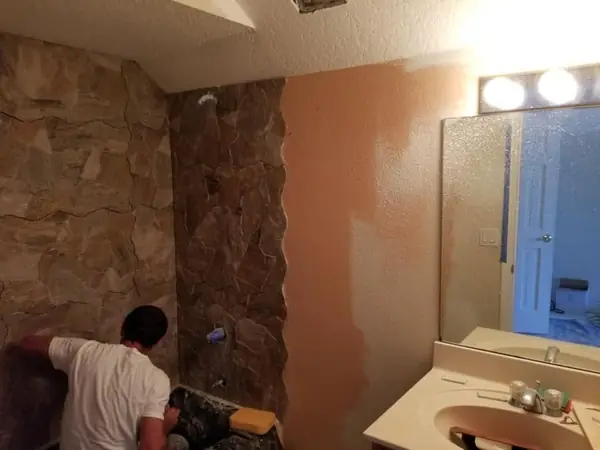 Bathroom remodel in progress