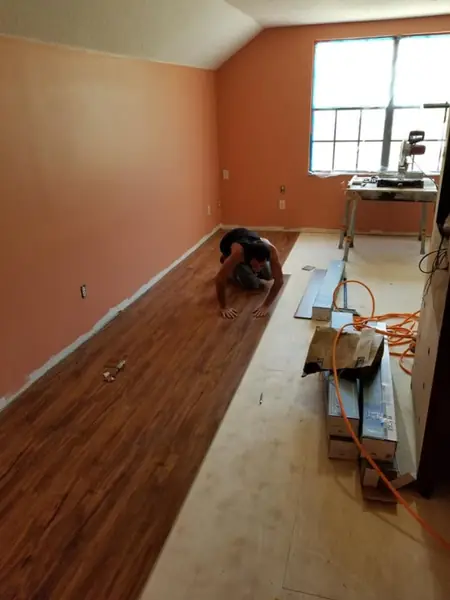 Vinyl plank flooring installation