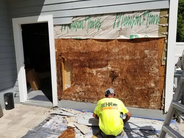Removing rotted sheathing